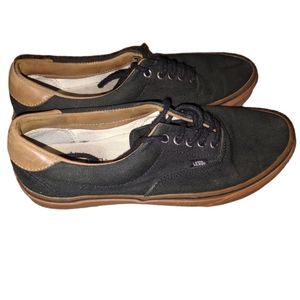 Vans Black and Tan Gummy Sole Men's Shoes Size 10